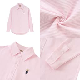 Thumbnail Áo Sơ Mi Dài Tay Form rộng NOAM Nafox Oxford - Màu Trắng/ Xanh/Hồng kẻ sọc/Đỏ kẻ sọc/Xanh kẻ sọc 3