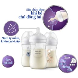 Thumbnail Philips Avent Bình sữa Mô phỏng tự nhiên dung tích 260ml cho bé từ 1 tháng tuổi SCY903/01 SCY903/66 SCY903/67 1