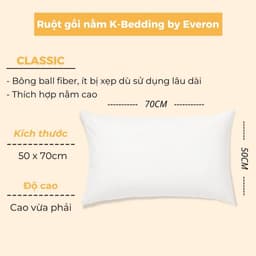 Thumbnail Ruột Gối Nằm 50x70 cm (1 cái) thương hiệu K-Bedding By Everon - Gòn bi cao cấp, êm ái, bảo vệ giấc ngủ ngon 1