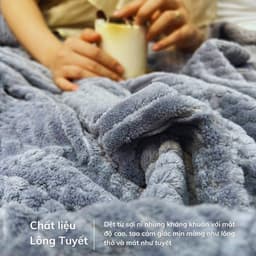Thumbnail Chăn Lông Cừu Mỏng Lasante VENUS 1 Lớp Kích Thước Lớn 2mx2m3 Siêu Nhẹ Chỉ 1 Kg Dùng Văn Phòng, Sofa 2