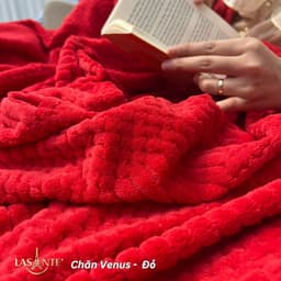 Thumbnail Chăn Lông Cừu Mỏng Lasante VENUS 1 Lớp Kích Thước Lớn 2mx2m3 Siêu Nhẹ Chỉ 1 Kg Dùng Văn Phòng, Sofa 3