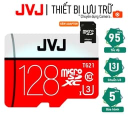 Thumbnail Thẻ nhớ 128Gb JVJ Pro U3 Class 10 MicroSDHC – chuyên dụng cho CAMERA tốc độ cao tương thích với mọi thiết bị 1