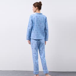 Thumbnail Bộ piijama bâu sam tay dài, chất liệu kate cho mùa Thu Đông BKD162W81 4