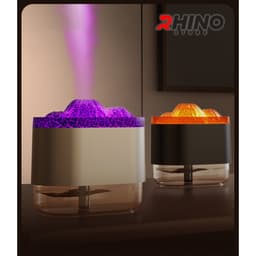 Thumbnail Máy phun sương tạo ẩm Rhino H307 hình núi lửa, dung tích 300ml tích hợp đèn 4