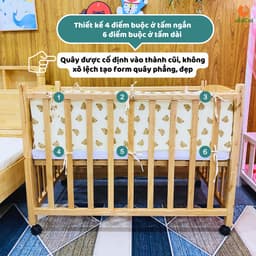 Thumbnail Quây Cũi Cho Bé GOLDCAT Thiết Kế 4 Tấm Thông Minh Dùng Cũi Trẻ Em Êm Ái, Chất Liệu Cotton An Toàn Cho Bé 4