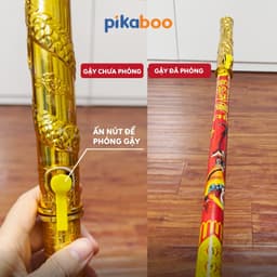 Thumbnail Gậy tôn ngộ không Pikaboo, có nút bấm phóng dài thu ngắn giống gậy như ý, hai đầu bo tròn an toàn 2
