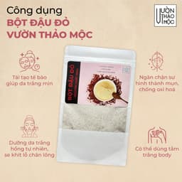 Thumbnail Bột đậu đỏ Vườn Thảo Mộc nguyên chất 100% Organic, đắp mặt nạ dưỡng da, tắm trắng, tẩy sạch da chết 3