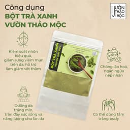 Thumbnail Bột trà xanh Vườn Thảo Mộc nguyên chất 100%, hỗ trợ giảm nhờn, ngừa sưng giảm thâm, phục hồi làn da 3