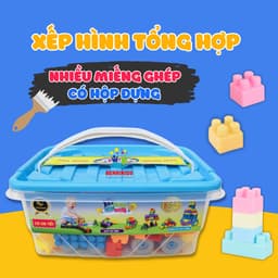Thumbnail Đồ Chơi Xếp Hình Cho Bé Loại To Nhiều Chi Tiết Lựa Chọn , Bộ Lắp Ghép Các Khối Cỡ Lớn Bằng Nhựa ABS Benrikids 1