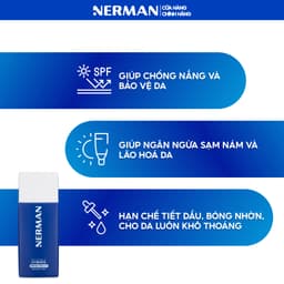 Thumbnail Kem chống nắng cho nam phổ siêu rộng, không màu, không mùi, dạng sữa, 7 màng lọc Nerman Invisible SPF 50+ Pa++++ 35g 1