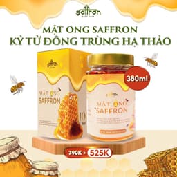 Thumbnail Combo 2 hũ mật ong Saffron Đông trùng hạ thảo kỷ tử và Mật ong Saffron tinh bột nghệ 380ml 1