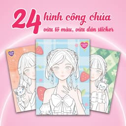 Thumbnail Sách Trang điểm Công chúa Hàn Quốc Hana- Bóc dán sticker cho bé gái siêu xinh 3