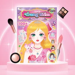 Thumbnail Sách Trang điểm Công chúa Hàn Quốc Hana- Bóc dán sticker cho bé gái siêu xinh 2