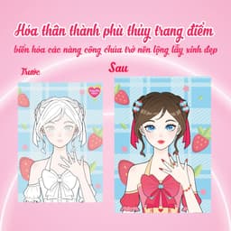 Thumbnail Sách Trang điểm Công chúa Hàn Quốc Hana- Bóc dán sticker cho bé gái siêu xinh 4