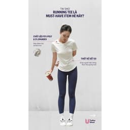 Thumbnail Áo thun thể thao nữ BIGSIZE Running Tee tập gym yoga cổ tròn ngắn tay vải thoáng mát co giãn Today U Wear 2
