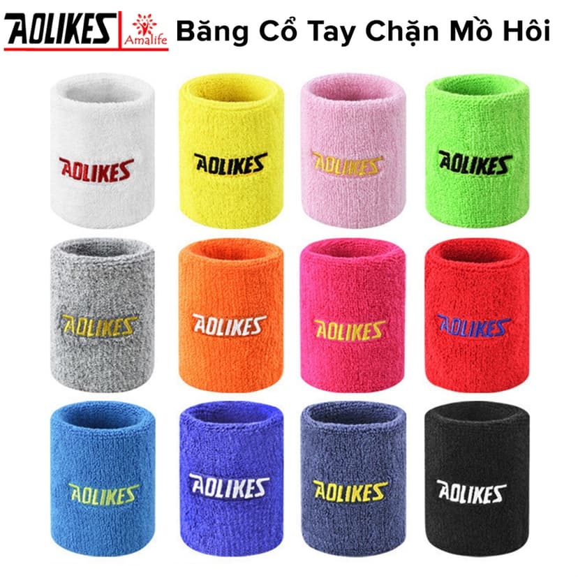 Ảnh Băng Đô Đeo Cổ Tay Chặn Mồ Hôi Thể Thao 8cm Chuyên Tập Tennis Tập Cầu Lông Bóng Đá Bóng Bàn AL0235 Chính Hãng Aolikes 1