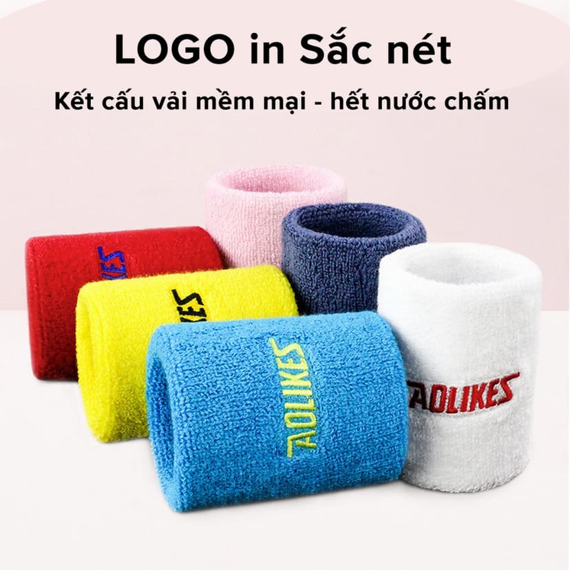 Ảnh Băng Đeo Cổ Tay Chặn Lau Mồ Hôi Thể Thao 8cm Hãng Aolikes Tập Tennis Tập Cầu Lông Bóng Đá Bóng Bàn AL0235 4