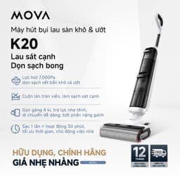 Thumbnail Máy hút bụi lau nhà khô và ướt đa năng Mova K20/K20 Pro | Không dây | Lực hút 7000Pa- Hàng chính hãng - Bảo hành 12 thán 2
