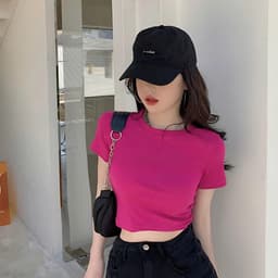 Thumbnail Áo croptop nữ ôm body trơn nhiều màu - LOZA PH403302 3