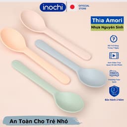 Thumbnail Thìa ăn dặm cho bé inochi cho trẻ nhỏ tự ăn thông minh loại dài Amori nhựa nguyên sinh cao cấp 2