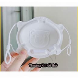 Thumbnail Túi 3 chiếc Khẩu trang mặt Gấu quai đeo điều chỉnh cho bé 0-3 tuổi 3