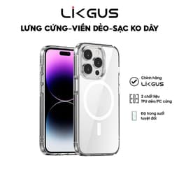 Thumbnail Ốp Lưng LIKGUS Trong Suốt- Viền Dẻo Chống Sốc-Hỗ Trợ Sạc Không Dây Dùng Cho IP series 12-13-14-15-16 1
