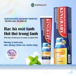 Thumbnail [MUA 1 TẶNG 1] Kem Đánh Răng KINGBABY – Hơi Thở Thơm Mát, Trắng Răng – Vị Bạc Hà & Đào Mật Hoa Anh Đào Tuýp 100G 4