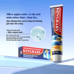 Thumbnail [MUA 1 TẶNG 1] Kem Đánh Răng KINGBABY – Hơi Thở Thơm Mát, Trắng Răng – Vị Bạc Hà & Đào Mật Hoa Anh Đào Tuýp 100G 3