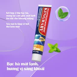 Thumbnail Kem Đánh Răng KINGBABY – Hơi Thở Thơm Mát, Trắng Răng – Vị Bạc Hà & Đào Mật Hoa Anh Đào Tuýp 100G 2