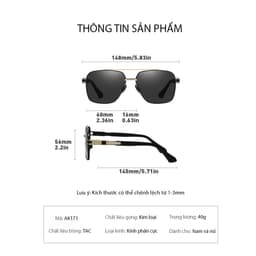 Thumbnail Kính Râm Thời Trang Nam Nữ AORON Phân Cực Đổi Màu Chống Lóa Chống Tia Cực Tím UV Kiểu Dáng Thời Trang Nhiều Màu AK171 2