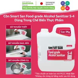 Thumbnail Cồn Smart San Food-grade Alcohol Sanitizer S-4 Dùng Trong Chế Biến Thực Phẩm - Can 5Kg 1