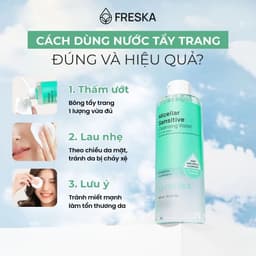 Thumbnail [Hàng tặng không bán] Nước tẩy trang Freska Micellar Sensitive Cleansing Water 400ml 4