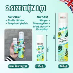 Thumbnail Dầu Gội Khô Batiste Dry Shampoo Mini Size 50ml, Full 200ml Hết Ngứa, Hết Bết Dính Tóc Bồng Bềnh Bóng Mượt Tức Khắc 4