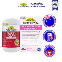 Thumbnail Combo Vitamin Bầu Thông Minh: Vitamin Tổng Hợp Nature's Way Pregnancy Breastfeeding Plus và Sắt Hữu Cơ Strength Iron 1