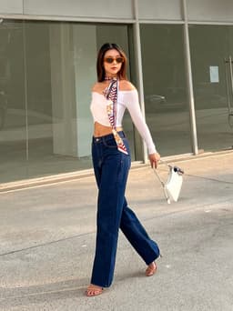 Thumbnail Quần jean nữ ống rộng lưng cao Aaa Jeans 4