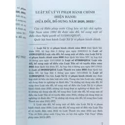 Thumbnail Sách luật - Luật Xử lý vi phạm hành chính (hiện hành) (sửa đổi, bổ sung năm 2020, 2022) 3