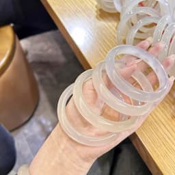 Thumbnail Vòng Mã Não Trắng Bạch Nguyệt Quang Độ Sáng 4A Bản Hẹ Tinh Tế, Lắc Tay Phong Thủy - Ngọc Trai Trường Thịnh 2