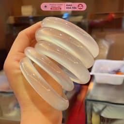 Thumbnail Vòng Mã Não Trắng Bạch Nguyệt Quang Độ Sáng 4A Bản Hẹ Tinh Tế, Lắc Tay Phong Thủy - Ngọc Trai Trường Thịnh 3