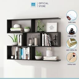 Thumbnail Kệ Sách Gỗ Treo Tường 4 Tầng 120cm, Giá Để Sách Trang Trí Cho Bé SIB Decor KT06-120 2