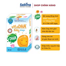 Thumbnail VitaDHA Baby Drops – Thực phẩm bảo vệ sức khoẻ bổ sung D3 và DHA cho bé 30ml U.G.A. Nutraceuticals. Date Th10-2026 3