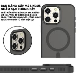 Thumbnail Ốp Lưng Nhám Chống Vân - Sạc Không Dây-Viền Chống Trơn Chính Hãng LIKGUS Dùng Cho IP 11-12-13-14-15 2