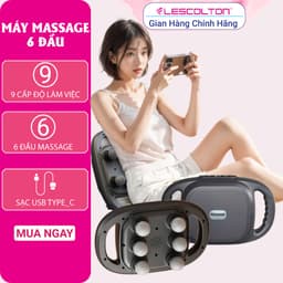 Thumbnail Máy massage cầm tay 6 đầu 9 cấp độ Lescolton T SPORT mát xa toàn thân tay đấm lưng giảm đau cơ ( BẢO HÀNH 12 THÁNG ) 1