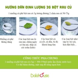 Thumbnail Bột cải bó xôi hữu cơ Dalahouse 60gr nguyên chất sấy lạnh, đạt tiêu chuẩn Châu Âu 2