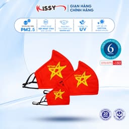 Thumbnail Khẩu Trang Kissy 3D Cờ Đỏ Sao Vàng - Tự Hào Việt Nam - Giao Chuẩn Mẫu, Chuẩn Size 2