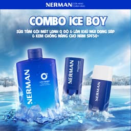 Thumbnail COMBO COOL BOY ICE BOY NERMAN - Sữa tắm gội 330ml & Lăn khử mùi 18g & Kem chống nắng SPF 50+ PA++++ 35g 1