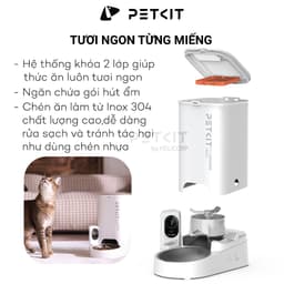 Thumbnail Máy Ăn, Máy Nhả Hạt Cho Mèo Chó PETKIT YUMSHARE SOLO 3L có Camera Điều khiển từ xa qua APP thông minh 4