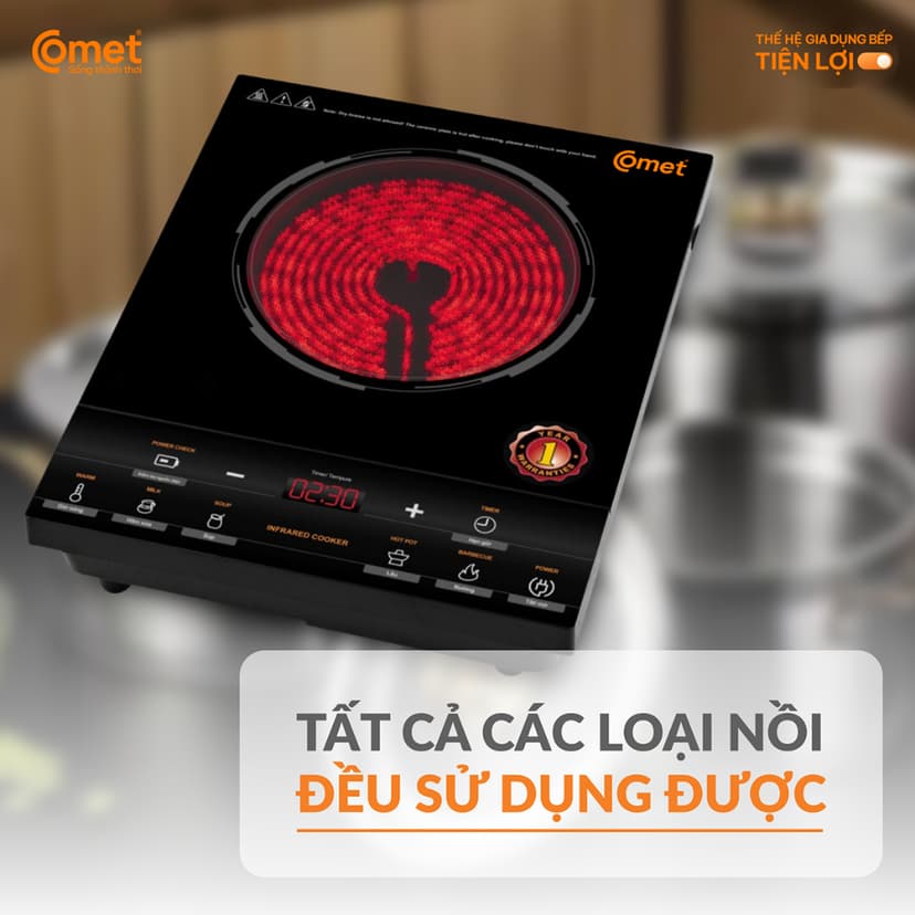 Ảnh Bếp hồng ngoại cảm ứng 2000W COMET - CM5536 4