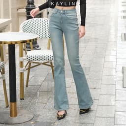 Thumbnail Quần Jean KAYLIN ống loe form ôm chất vải Denim phong cách N2276 2