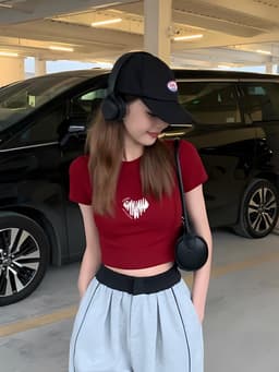 Thumbnail Áo croptop nữ áo baby tee ôm body chất thun cotton co giãn 4 chiều  - LOZA G0070 1