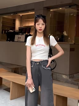 Thumbnail Áo croptop nữ áo baby tee ôm body chất thun cotton co giãn 4 chiều  - LOZA G0070 4